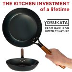 Small Yosukata 10 1/4-inch Pre-Seasoned Black Carbon Steel Skillet