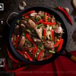 Small Yosukata 11,8-inch Pre-Seasoned Black Carbon Steel Skillet