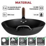 Small Yosukata 11,8-inch Pre-Seasoned Black Carbon Steel Skillet