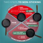 Small Yosukata 11,8-inch Pre-Seasoned Black Carbon Steel Skillet