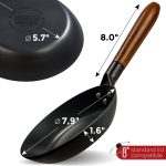 Small Yosukata 7,9-inch Pre-Seasoned Black Carbon Steel Skillet