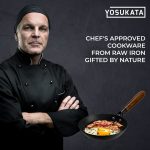 Small Yosukata 7,9-inch Pre-Seasoned Black Carbon Steel Skillet