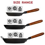 Small Yosukata 7,9-inch Pre-Seasoned Black Carbon Steel Skillet