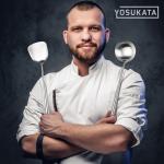 Small Yosukata Utensils Set: 17-inch Stainless Steel Wok Spatula and Ladle Set