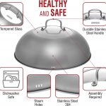Small Yosukata Black Carbon Steel Wok 13,5-inch+Stainless Steel Wok Lid+Spatula and Ladle Set