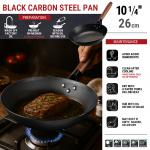 Small Yosukata 10 1/4-inch Pre-Seasoned Black Carbon Steel Skillet