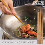 Small Yosukata Bamboo Chopsticks Reusable: 11.8, 13 and 14.2-inch (3 Pairs)