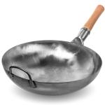 Small Yosukata 14-inch Not Seasoned Blue Carbon Steel Wok Round Bottomed