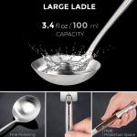 Small Yosukata Utensils Wok Set (17-inch Spatula & Ladle & Skimmer Stainless Steel)